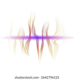 Abstract blue and orange wave on white background. Vector Illustration.