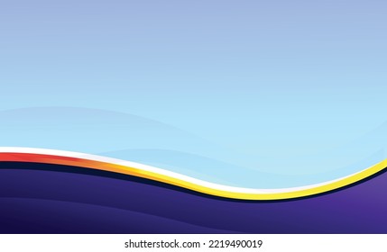 Resumen de fondo de la plantilla de ondas azules y naranjas