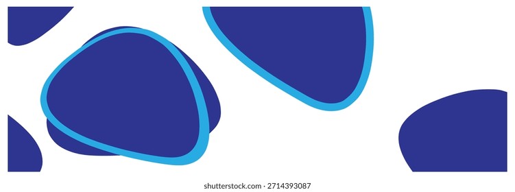 Fondo de Anuncio de Web de Formas orgánicas azules Abstractas.