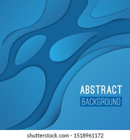 Abstract blue origami background design vector