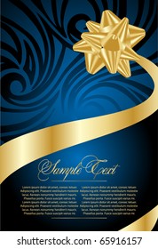 abstract blue ornate background