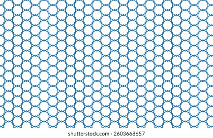 abstract blue outline hexagon pattern suitable for background.