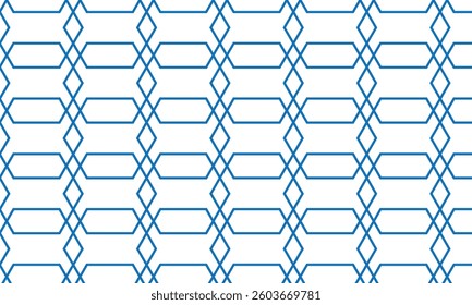 abstract blue outline hexagon pattern design suitable for background.