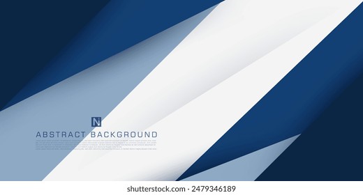 Abstract blue overlap background template with triangle papercut pattern. Overlap background with shadow design. Eps10 vector