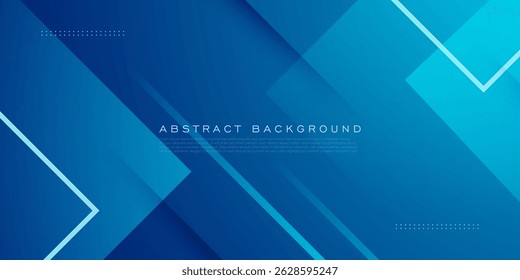 Fundo quadrado de sobreposição azul abstrato. Formas simples e modernas se sobrepõem ao design de padrão de corte de papel. Vetor Eps10