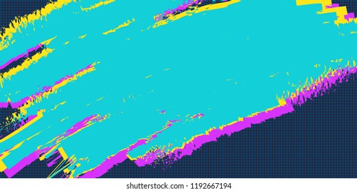 Abstract blue paint background. Pop art retro vector illustration vintage kitsch