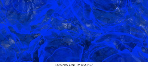 Abstract blue paint vector background for cover design, card, flyer, poster and invitation. Hand drawn ink illustration. Fluid art. Blue futuristic 3d texture illustration. Modern artistic backdrop.