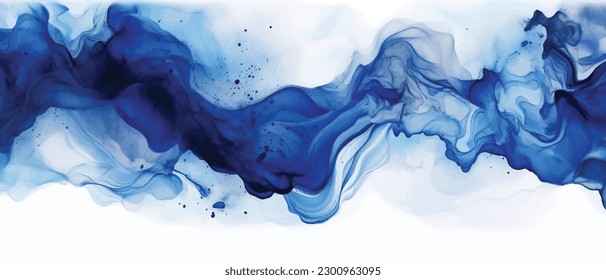 abstract blue painting background luxury style swirls