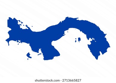 Mapa Abstrato Azul Panamá Simples