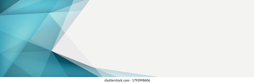 Abstrakter blauer panoramischer Hintergrund auf dreieckigem Hintergrund - Vektorgrafik