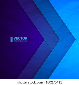 Abstract blue paper crossing rectangle shapes background. RGB EPS 10 vector illustration