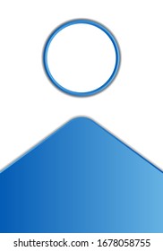 Abstract blue paper cut background with empty place for text.
