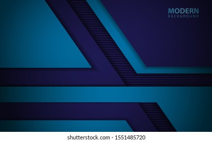 Abstract blue paper shapes overlapping layers texture background. Modern and trendy concept vector design template for use element modern cover, banner, card