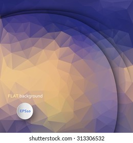 Abstract blue papercut waves blurred background template