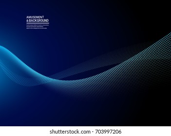 Abstract Blue Particle Background