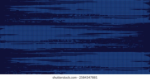 Abstract blue particle background. Flow wave with dot landscape. Digital data structure. Future mesh or sound grid. Pattern point visualization.