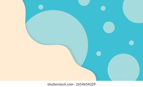 abstract blue and pastel background with bubbles