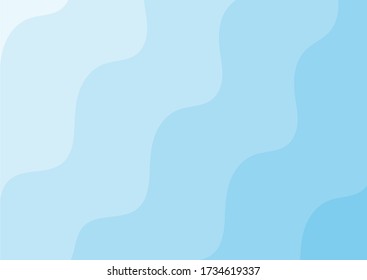 Abstract blue pastel wave background vector with copy space.