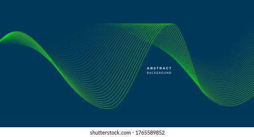 Abstract blue pattern and background poster with dynamic triangle. technology Particle Mist network Cyber security Vector illustration.