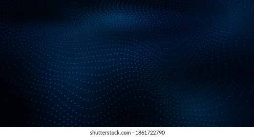 Abstract blue pattern and background poster with dynamic triangle. technology Particle Mist network Cyber security Vector illustration.