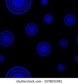 Abstract blue pattern with circles. Geometry pattern for fabric. Round Circle Dots. Network Design, Technology Science, Vector Illustration. Perfect For Logo, Banner, Icon, Holiday Background.