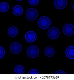 Abstract blue pattern with circles. Geometry pattern for fabric. Round Circle Dots. Network Design, Technology Science, Vector Illustration. Perfect For Logo, Banner, Icon, Holiday Background.