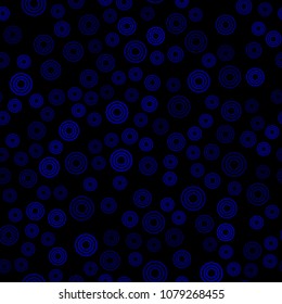 Abstract blue pattern with circles. Geometry pattern for fabric. Round Circle Dots. Network Design, Technology Science, Vector Illustration. Perfect For Logo, Banner, Icon, Holiday Background.