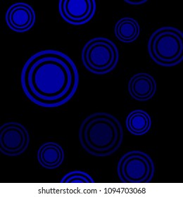 Abstract blue pattern with circles. Geometry pattern for fabric. Round Circle Dots. Network Design, Technology Science, Vector Illustration. Perfect For Logo, Banner, Icon, Holiday Background.