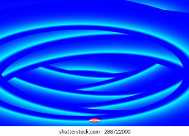 abstract blue pattern with cyan curve isolated on dark blue background. vector illustration