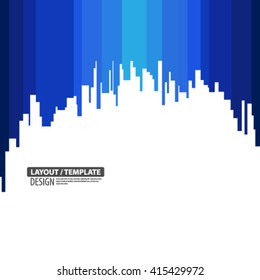 Abstract Blue Pattern Layout/Design Cover Background