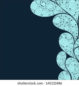 Abstract blue pattern on a blue background