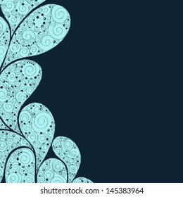 Abstract blue pattern on a blue background