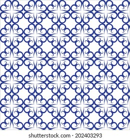 Abstract blue pattern wallpaper. Vector illustration