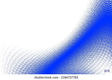 Resumen del patrón azul con onda. Humo de Aquamarine. Textura despuntada. Vector. Ilustración 3D
