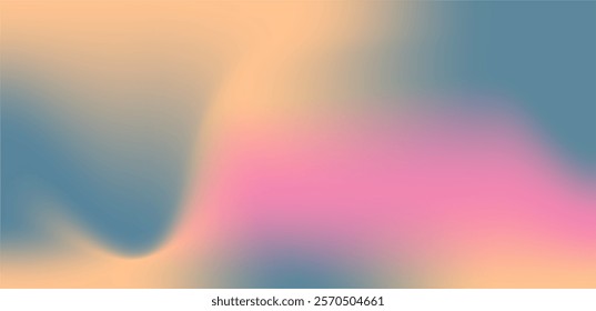 Abstract blue peach mesh gradient background. Vector illustration good for website, wallpaper, banner, flyer