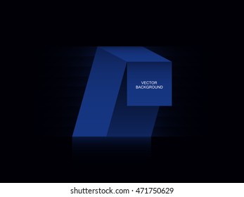 Abstract blue perspective background for design