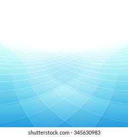 Abstract blue perspective background with white copyspace area