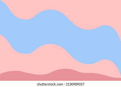 Resumen de fondo azul y rosa con ilustración vectorial de ondas