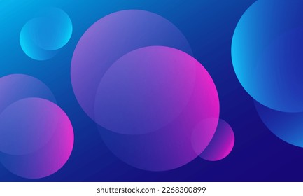 Abstract blue and pink color background with circles. Eps10 vector