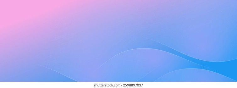 Abstract blue and pink color wave background with smooth gradient flow and modern design.