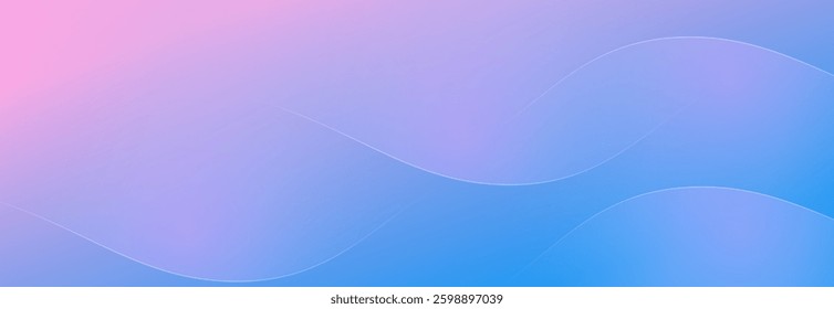 Abstract blue and pink color wave background with smooth gradient flow and modern design.