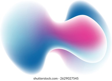 Abstract blue pink fluid shapes design element