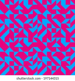 Abstract blue and pink geometric pattern