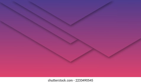 Abstract Blue and Pink Gradient Background Geometric Paper Cut Style for Brochures or Landing Pages Template