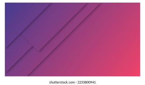 Abstract Blue and Pink Gradient Background Geometric Paper Cut Style for Brochures or Landing Pages Template