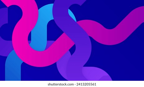 Resumen de fondo de degradado azul y rosa con formas geométricas y elementos de movimiento de velocidad deportiva. Diseño de fondo tecnológico, alta tecnología, deporte