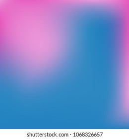 Abstract blue and pink gradient. Smooth colored blur background. Website texture backdrop. Plain dreamy design. Mesh background. Abstract modern style. Bright eco gradient. Plain mesh illustration.