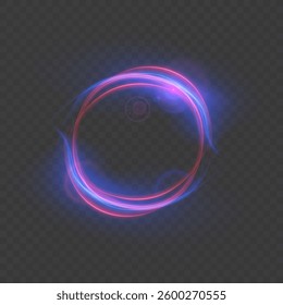 Abstract blue and pink light trails with energy effect speed Abstract light lines 
