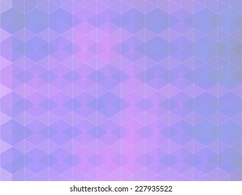 Abstract blue and pink pastel geometry background formed with hexagons.