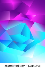 abstract blue pink polygon background gradient